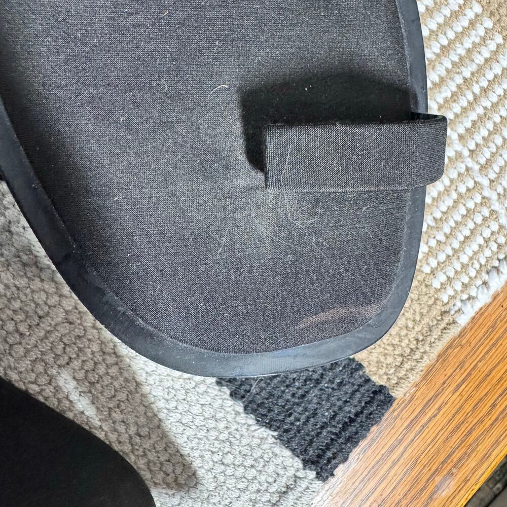 Zara Platform Sandal Women EU38 US7.5-8 Black 90s Y2K Bratz Ring Toe Comfy Retro - Picture 2 of 7